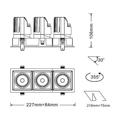 K-LICHT-DOWNLIGHT-DL332-B
