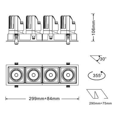 K-LICHT-DOWNLIGHT-DL342-B