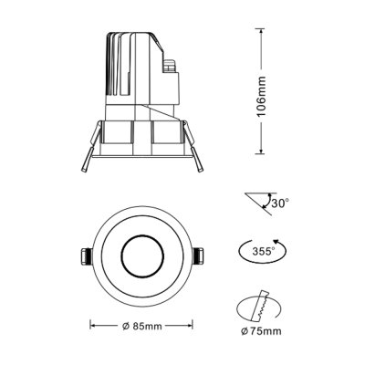 K-LICHT-DOWNLIGHT-DL205-B