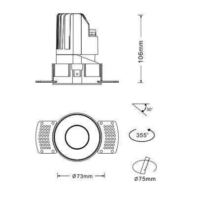 K-LICHT-DOWNLIGHT-DL205N-B