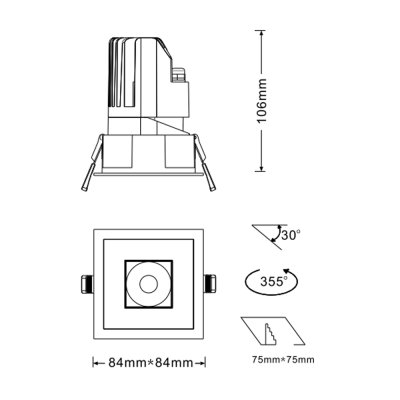K-LICHT-DOWNLIGHT-DL207S-B