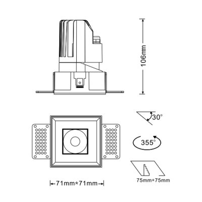 K-LICHT-DOWNLIGHT-DL207SN-B