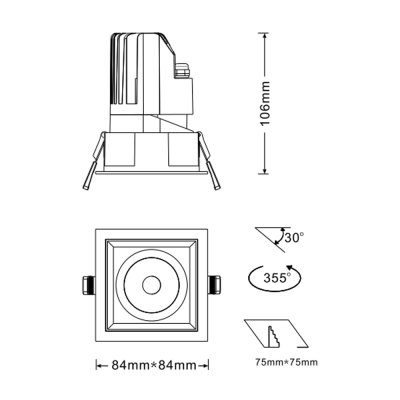 K-LICHT-DOWNLIGHT-DL201S-B