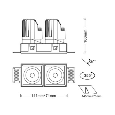 K-LICHT-DOWNLIGHT-DL221N-B