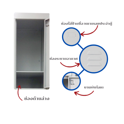 ตู้ล็อคเกอร์เหล็ก 9 ช่องภายใน