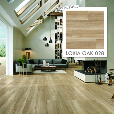 028 | LT by COTTO กระเบื้องยาง SPC สี LOXIA OAK หนา 4.0 มม. รุ่น Standard