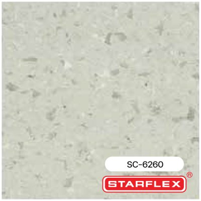 SC-6260 | STARFLEX กระเบื้องยางลายหินขัด หนา 2.0 มม. รุ่น STAR COLLECTION NEW
