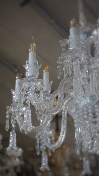 โคมไฟเชิงเทียน​ 12หัว  8351-8+4 โครงแก้ว