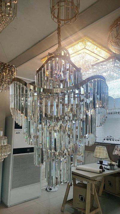 โคมไฟระย้า คริสตัล ไต่ระดับ รุ่น 2347-80*100 ซม.