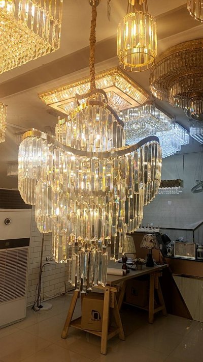 โคมไฟระย้า คริสตัล ไต่ระดับ รุ่น 2347-80*100 ซม.