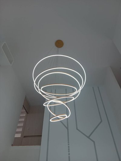 โคมไฟสลิงโถงบันได ทรงกลม รุ่น-8096EY-7