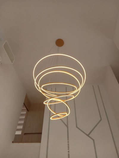 โคมไฟสลิงโถงบันได ทรงกลม รุ่น-8096EY-7