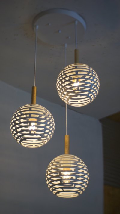 โคมไฟห้อยต่างระดับ ทรงกลม 1015-3R