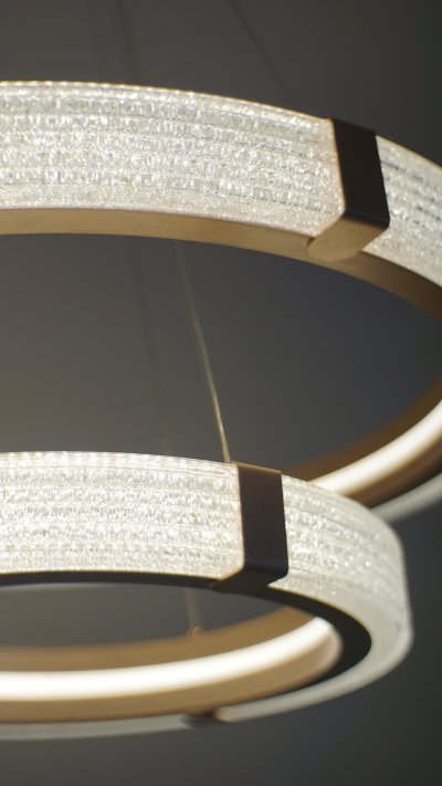 [ปรับลดราคาSALE25%] โคมไฟสลิง 2 ห่วง รุ่น 1084-600+400 60 วัตต์