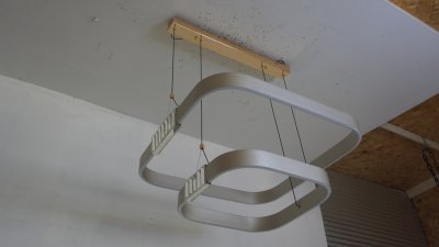 [ปรับลดราคาSALE25%] โคมไฟสลิง 2 ห่วง ทรงสีเหลี่ยม รุ่น 1088-600+400 75 วัตต์