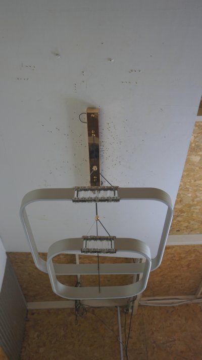 [ปรับลดราคาSALE25%] โคมไฟสลิง 2 ห่วง ทรงสีเหลี่ยม รุ่น 1088-600+400 75 วัตต์