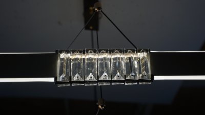 [ปรับลดราคาSALE25%] โคมไฟสลิง 2 ห่วง ทรงสีเหลี่ยม รุ่น 1088-600+400 75 วัตต์