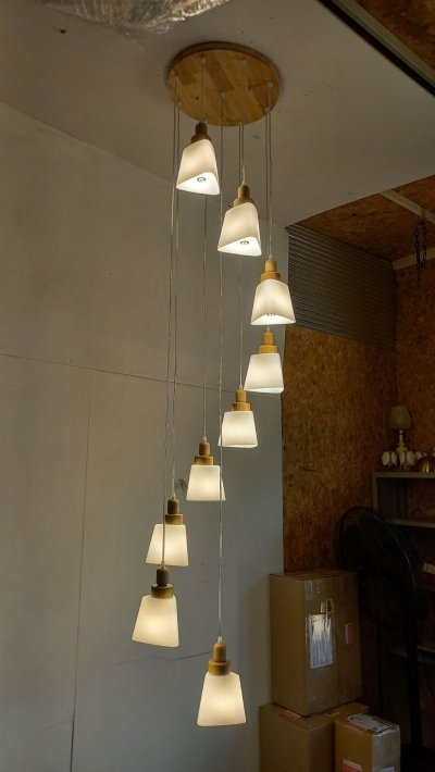 โคมไฟโถงต่างระดับ ทรงสามเหลี่ยม รุ่น 2013-9