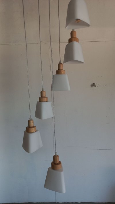 โคมไฟโถงต่างระดับ ทรงสามเหลี่ยม รุ่น 2013-9