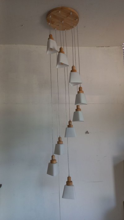 โคมไฟโถงต่างระดับ ทรงสามเหลี่ยม รุ่น 2013-9