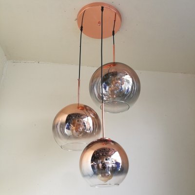 โคมไฟห้อยต่างระดับ ทรงกลม 3 หัว 3 ขนาด รุ่น 7009-3MGJ