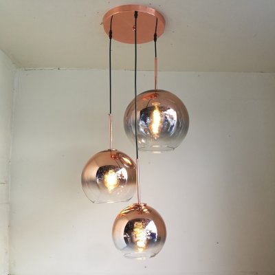 โคมไฟห้อยต่างระดับ ทรงกลม 3 หัว 3 ขนาด รุ่น 7009-3MGJ