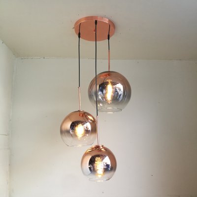 โคมไฟห้อยต่างระดับ ทรงกลม 3 หัว 3 ขนาด รุ่น 7009-3MGJ