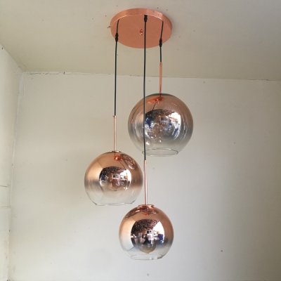 โคมไฟห้อยต่างระดับ ทรงกลม 3 หัว 3 ขนาด รุ่น 7009-3MGJ