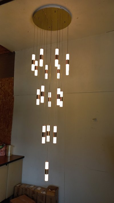 โคมไฟโถงต่างระดับ ทรงกระบอก รุ่น 9902-550