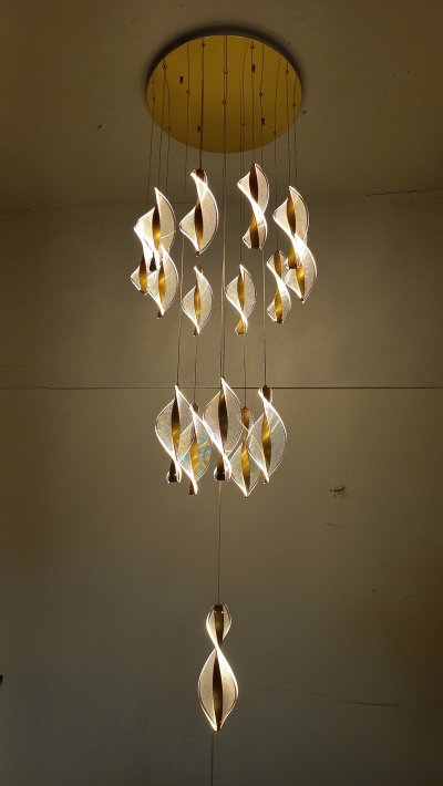 โคมไฟโถงต่างระดับ ทรงเกลียว รุ่น 9903-16