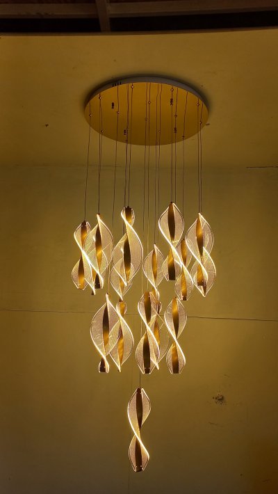 โคมไฟโถงต่างระดับ ทรงเกลียว รุ่น 9903-16