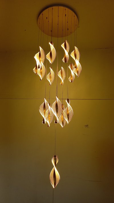 โคมไฟโถงต่างระดับ ทรงเกลียว รุ่น 9903-16