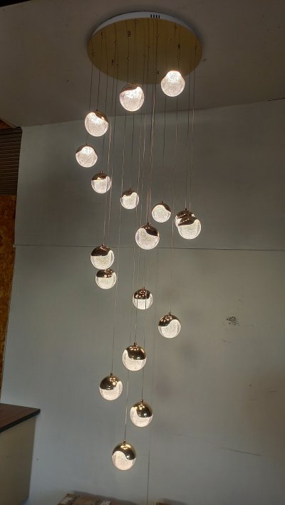 โคมไฟโถงต่างระดับ ทรงกลม รุ่น 9907-18