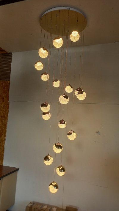 โคมไฟโถงต่างระดับ ทรงกลม รุ่น 9907-18