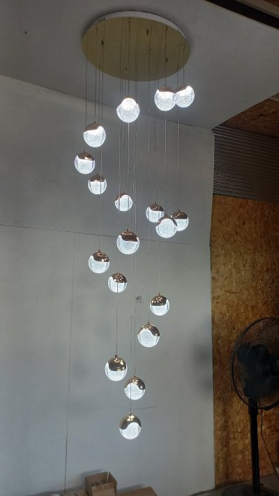 โคมไฟโถงต่างระดับ ทรงกลม รุ่น 9907-18