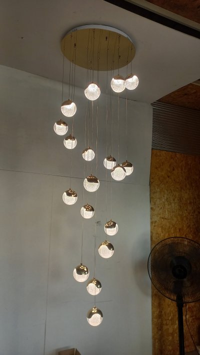 โคมไฟโถงต่างระดับ ทรงกลม รุ่น 9907-18