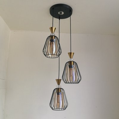 โคมไฟห้อยต่างระดับ สไตล์ลอฟท์ 3 หัว รุ่น 9007-3