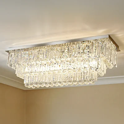 โคมไฟถาดคริสตัล ทรงสี่เหลี่ยมผืนผ้า รุ่น 6801-1000*400