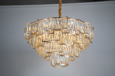 โคมไฟระย้าคริสตัล ทรงกลมไต่ระดับ รุ่น 8012-800