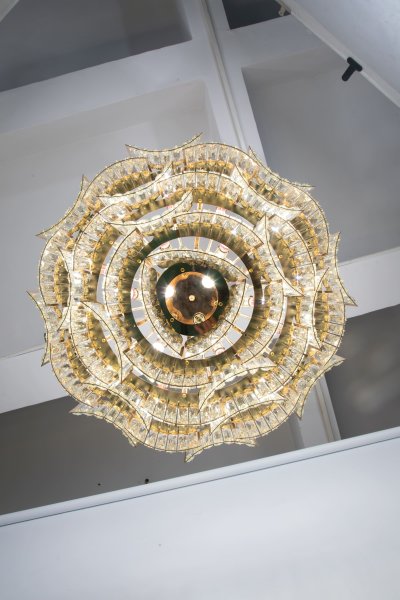 โคมไฟระย้าคริสตัล ทรงกลมไต่ระดับ รุ่น 8012-800