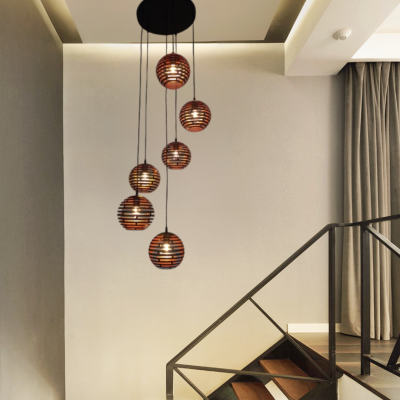 neolight-โคมไฟโถงบันได 6หัว 7095-6bk