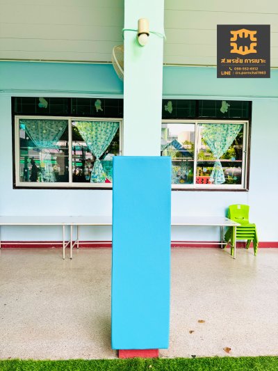 เบาะหุ้มเสากันกระแทก ภายในโรงเรียน column padding