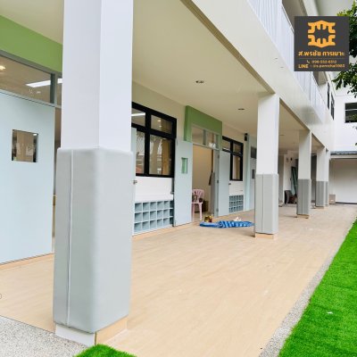 เบาะหุ้มเสากันกระแทก โรงเรียนนานาชาติต้นหลิว
