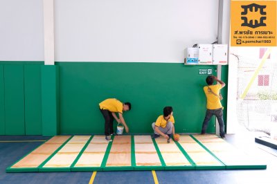  เบาะติดผนังกันกระแทก ( wall padding ) โรงเรียนนานาชาติบริติชโคลัมเบีย