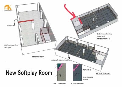 New Softplay เบาะติดผนังเบาะรองพื้นกันกระแทก