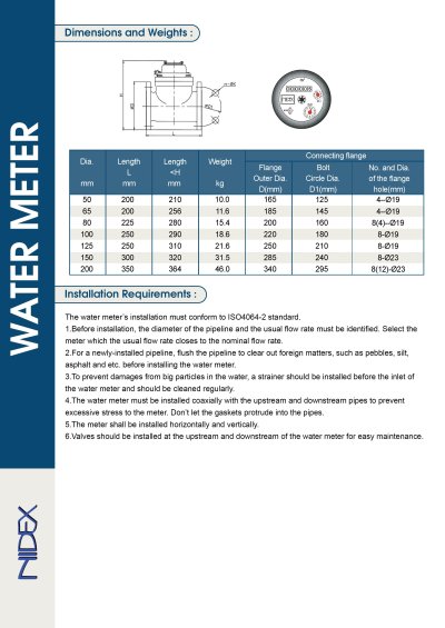 NIDEX WOLTMAN BULK LXLG Series - มิเตอร์น้ำเย็น