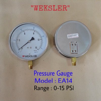 WEKSLER PRESSURE GAUGE EA14 - เกจวัดแรงดัน