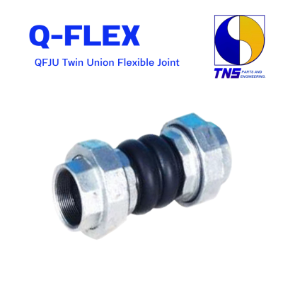 Q-FLEX QFJU Twin Union Rubber Flexible Joint - BSPT