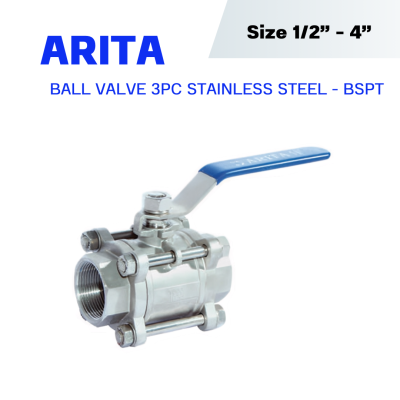 ARITA SBA Ball valve 3PC Stainless Steel - BSPT