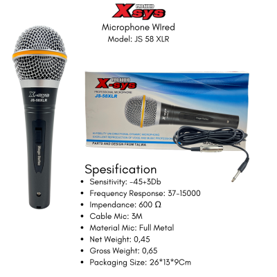 MICROPHONE KABEL XSYS JS58XLR